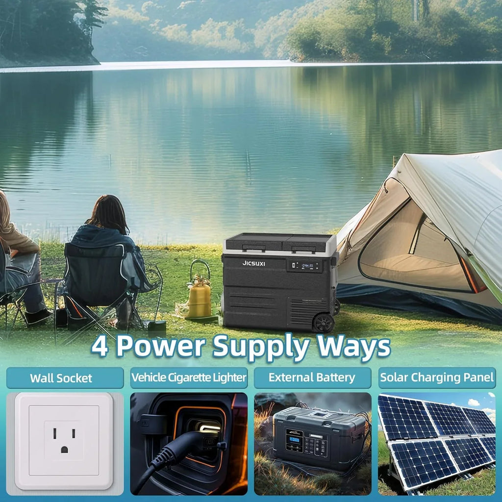 Réfrigérateur de voiture 12 V, glacière électrique portable à compresseur de 17 litres