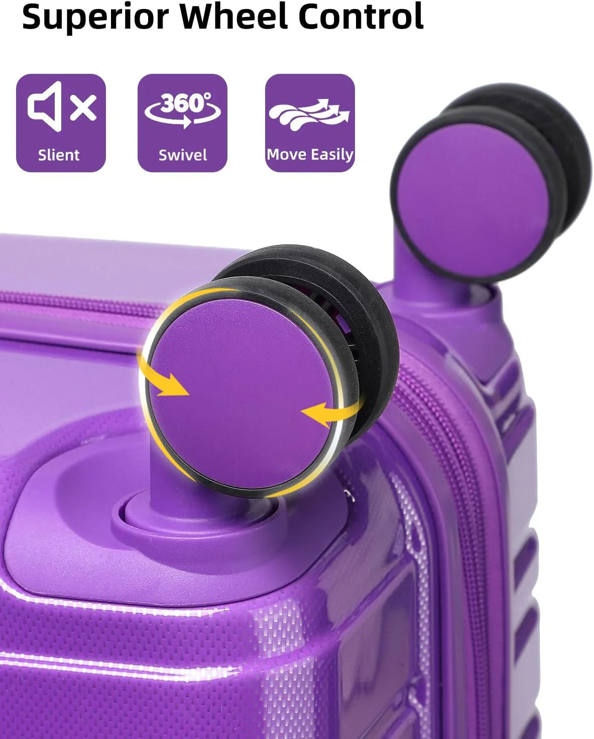 Ensemble de bagages 6 pièces, ensemble de valises rigides extensibles avec roulettes pivotantes, ensemble de bagages à roulettes légers