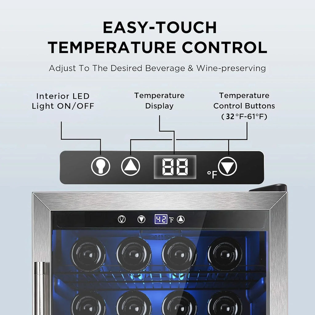 Mini-réfrigérateur 130 canettes, 3,2 pi³, pour boissons, sodas, vin, bière, température réglable pour le bureau et la maison.