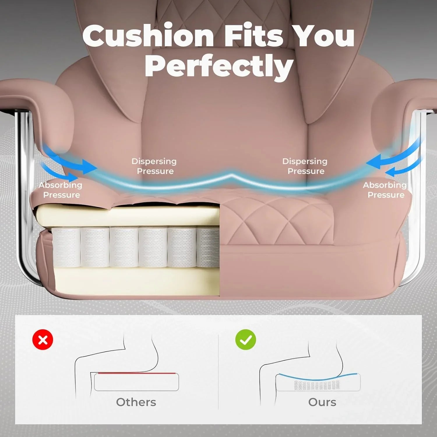 Grande chaise de bureau à dossier haut, chaise de jeu en cuir à dossier haut avec repose-pieds