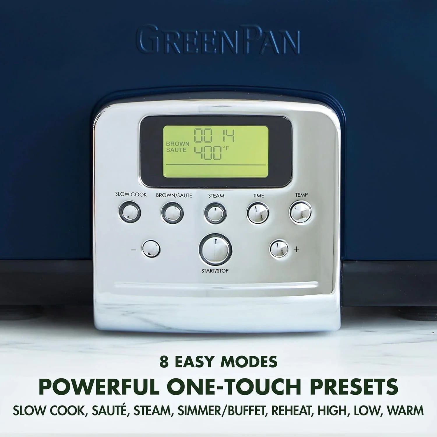 Mijoteuse électrique programmable 8 en 1 de 6 litres avec couvercle lavable au lave-vaisselle et base amovible