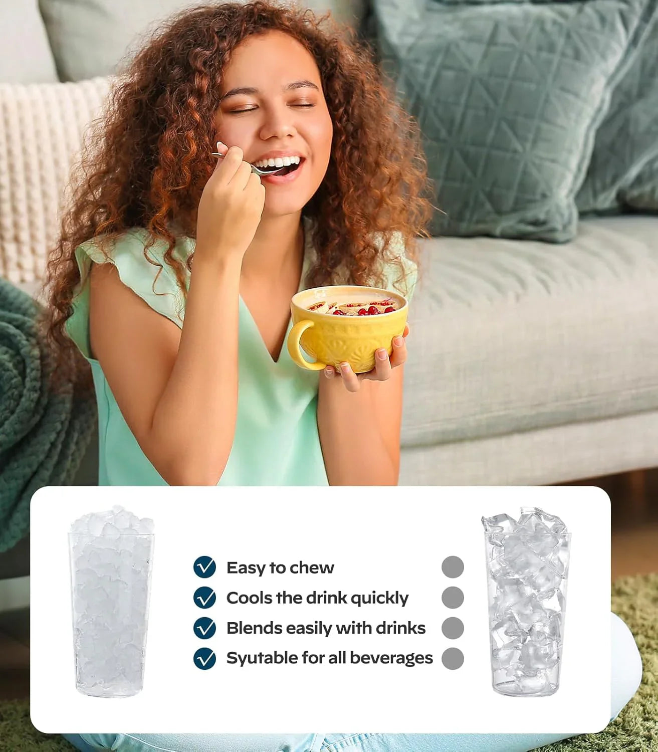 Machine à glace à mâcher Silonn avec fonction autonettoyante